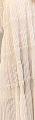Elegant Pleated Tiered Red Midi Dress