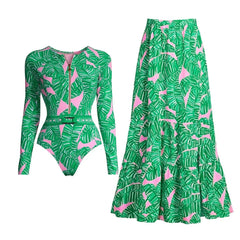 Tropical Off-Shoulder Ruffle Swimsuit
