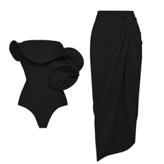 Scarlet Rose One-Shoulder Swimsuit