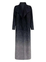 Elegant Ombre Longline Open Front Coat