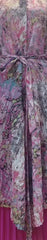Abstract Pink Watercolor Pleated Kimono Dress