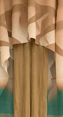 Sunset Ombre Cape Overlay Bodycon Dress