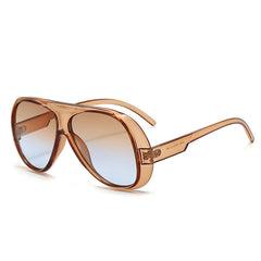 Oversized Gradient Lens Aviator Sunglasses