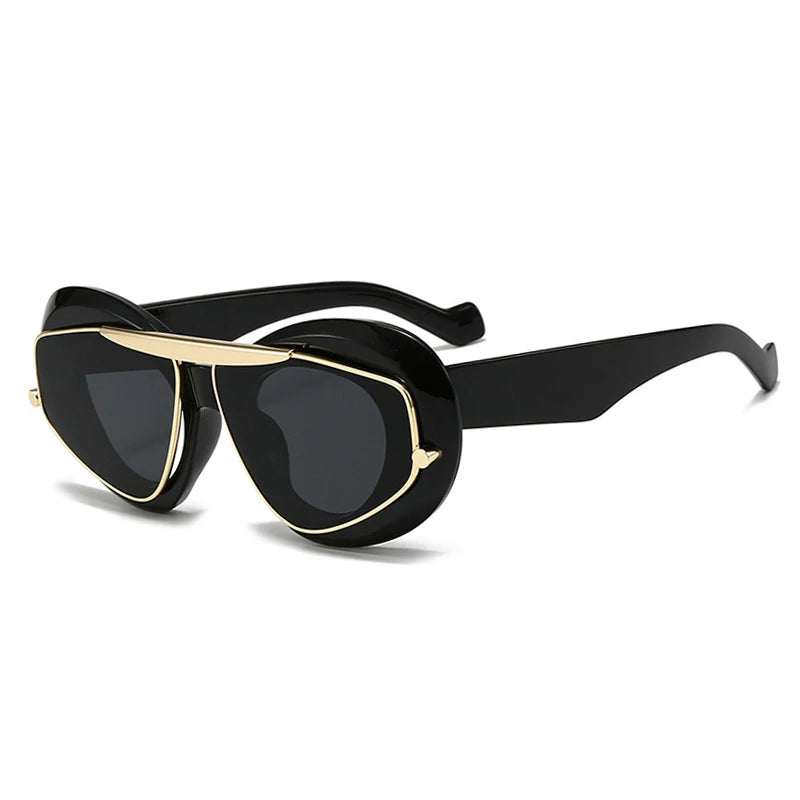 Unique Sculptural Frame Sunglasses