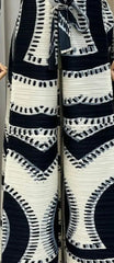 Vintage Indigo Porcelain Print Maxi Coat Dress