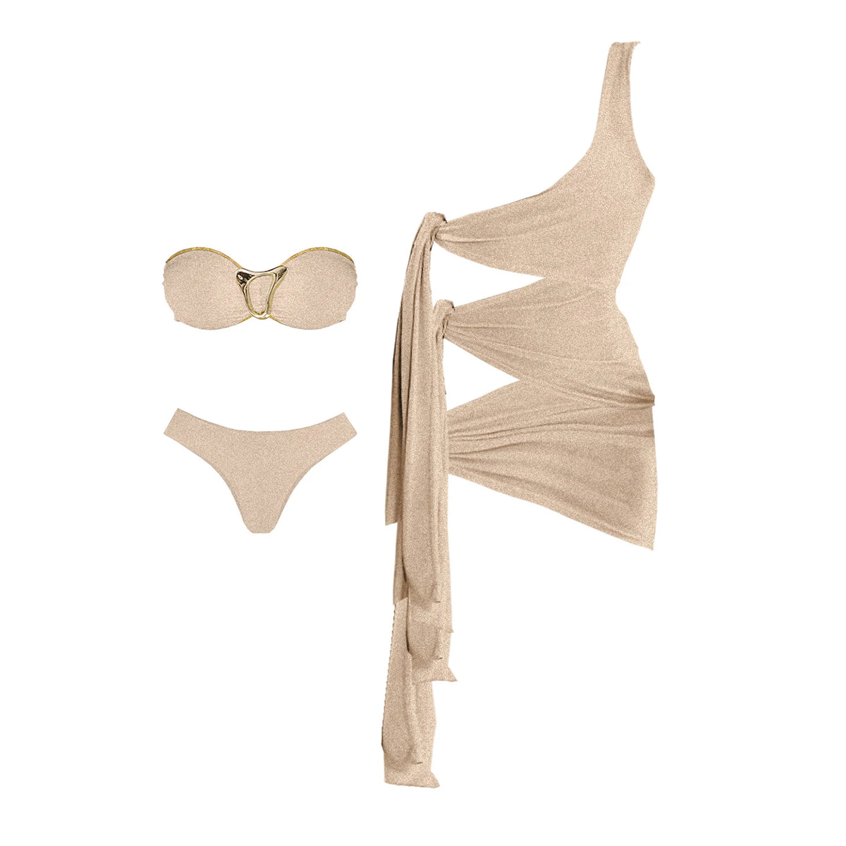 Asymmetrical Cutout One-Shoulder Swimsuit