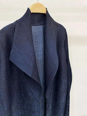 Elegant Ombre Longline Open Front Coat