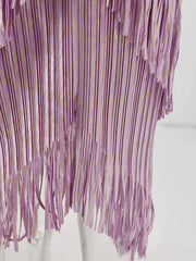 Shimmering Mauve Layered Fringe Dress