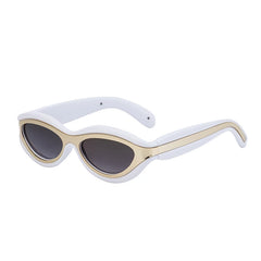 Futuristic Slim Cat-Eye Sunglasses