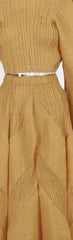 Golden Pleated Two-Piece Set