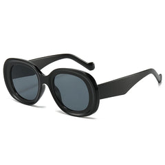 Chic Bright Orange Oval Sunglasses