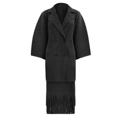 Magenta Pleated Blazer Dress