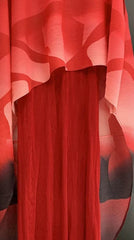 Sunset Ombre Cape Overlay Bodycon Dress
