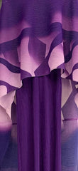Sunset Ombre Cape Overlay Bodycon Dress