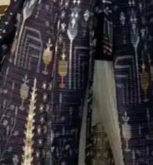 Vintage Indigo Porcelain Print Maxi Coat Dress