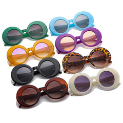 Retro Chunky Round Sunglasses