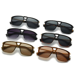 Shauna Retro Double Bridge Pilot Sunglasses