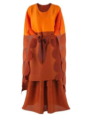 Two-Tone Layered Maxi Dress
