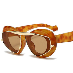 Unique Sculptural Frame Sunglasses