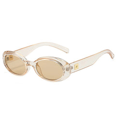 Chic Tortoise Pattern Oval Sunglasses