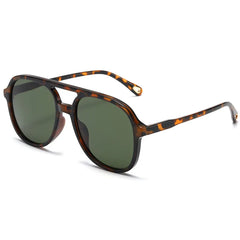 Vintage Inspired Double Bridge Pilot Sunglasses