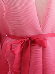 Ombre Pleated Maxi Dress