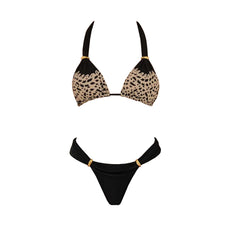 Chic Noir Wave-Print One-Piece Swimsuit & Matching Tie Sarong Set
