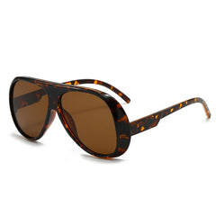 Oversized Gradient Lens Aviator Sunglasses