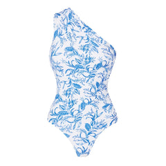 Watercolor Floral Ruffle Swimsuit & Sarong