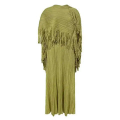 Taupe Pleated Maxi Dress
