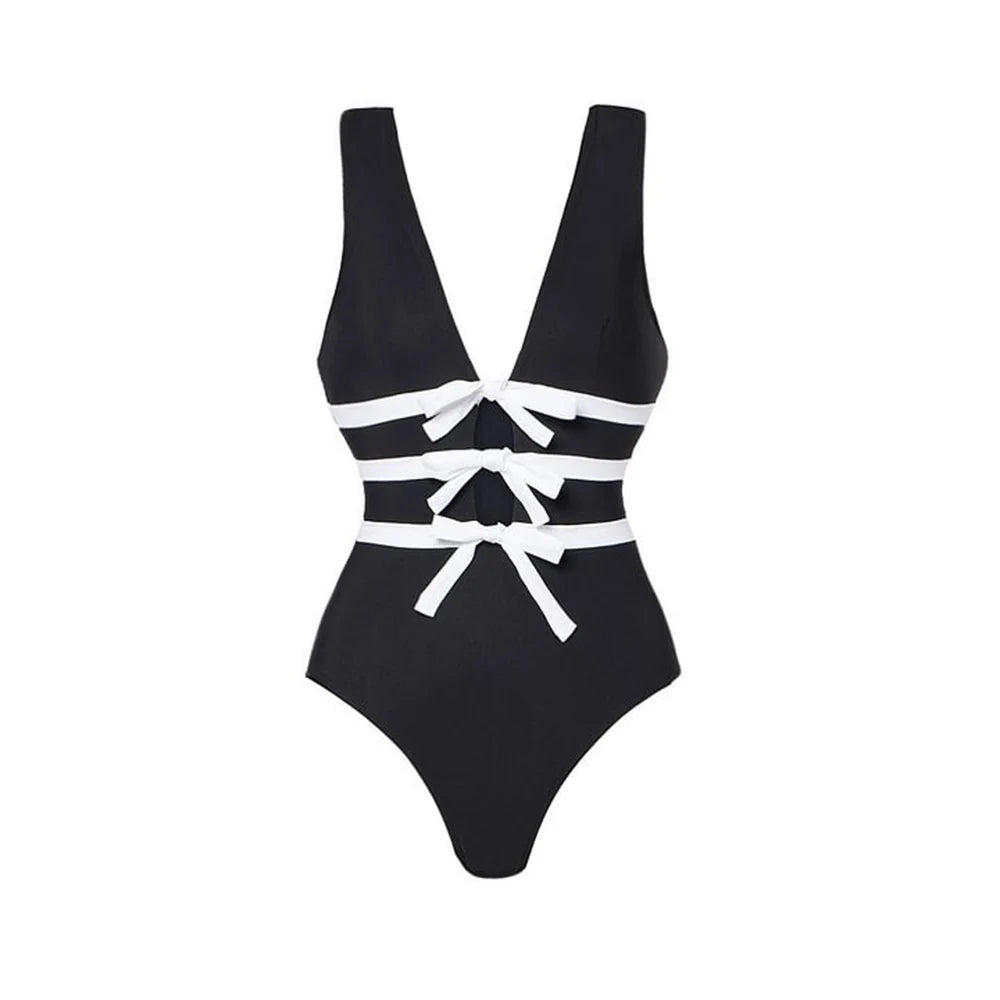 Chic Black One-Piece Swimsuit