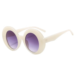 Retro Chunky Round Sunglasses