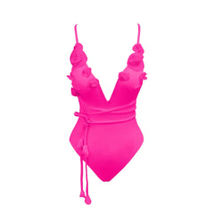 New Flower Deep V Neck Swimwear