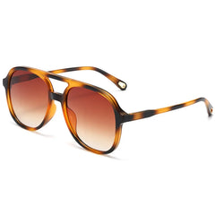 Vintage Inspired Double Bridge Pilot Sunglasses