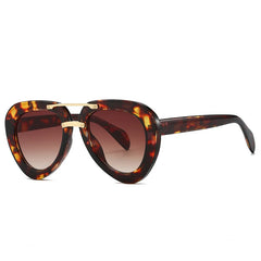 Chic Sculptural Aviator Sunglasses