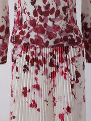 Elegant White Pleated Midi Dress