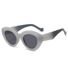 Chic Olive Green Oval Sunglasses