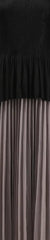 High-Low Pleated Contrast Midi Dress