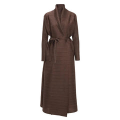 Chocolate Brown Textured Wrap Maxi Dress