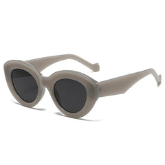 Chic Amber Pattern Oval Sunglasses