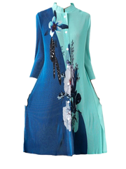Vibrant Abstract Print Long Dress
