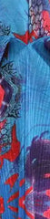 Vibrant Abstract Print Draped Maxi Dress