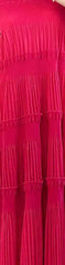 Elegant Pleated Tiered Red Midi Dress