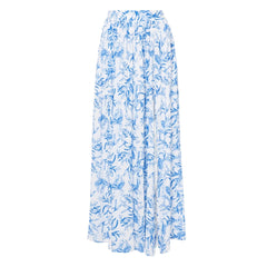 Watercolor Floral Ruffle Swimsuit & Sarong