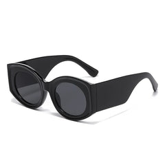 Fashion Forward Bi-Color Oval Sunglasses