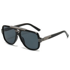 Shauna Retro Square Aviator Sunglasses