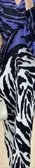 Zebra Print Contrast Pleated Batwing Maxi Dress
