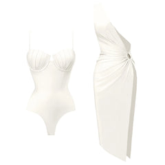 Golden Glamour Sculpted One-Piece Swimsuit