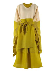 Two-Tone Layered Maxi Dress
