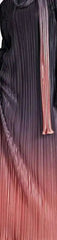 Sky‑To‑Sand Pastel Ombre Pleated Maxi Dress